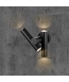 6W Wandleuchte mit 2-Wege Spot - Schwarz, IP44, 90° Abstrahlwinkel, verstellbar, inkl. Leuchtmittel