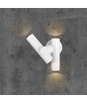 6W Wandleuchte mit 2-Wege Spot - IP44, Weiß, 4000K, 300° verstellbar, inkl. Leuchtmittel