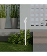 Poller-Gartenlampe - LED-Modul 600lm 4000K Weißes Gehäuse IP44, 129x159x1000mm