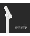 Poller-Gartenlampe - LED-Modul 600lm 4000K Weißes Gehäuse IP44, 129x159x1000mm