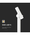 Poller-Gartenlampe - LED-Modul 600lm 4000K Weißes Gehäuse IP44, 129x159x1000mm