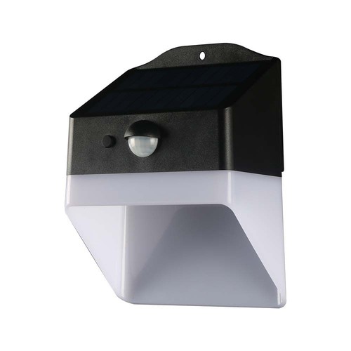 2W Solarlampen-Wandleuchte - Panda 200lm, Lithium-Akku 3,7V 1200mAh, 4000K, Schwarz+Weiß