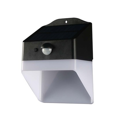 2W Solarlampen-Wandleuchte - Panda 200lm, Lithium-Akku 3,7V 1200mAh, 4000K, Schwarz+Weiß