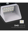2W Solarlampen-Wandleuchte - Panda 200lm, Lithium-Akku 3,7V 1200mAh, 4000K, Schwarz+Weiß
