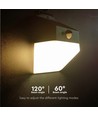 2W Solarlampen-Wandleuchte - Panda 200lm, Lithium-Akku 3,7V 1200mAh, 4000K, Schwarz+Weiß