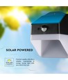 2W Solarlampen-Wandleuchte - Panda 200lm, Lithium-Akku 3,7V 1200mAh, 4000K, Schwarz+Weiß
