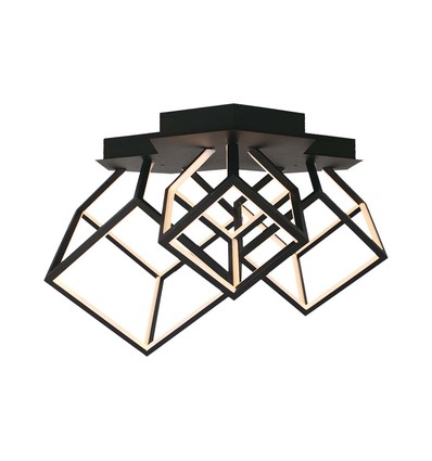 46W Designer LED Pendelleuchte - 4900lm, dimmbar, schwarz, 3000K, warmweiß