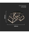 46W Designer LED Pendelleuchte - 4900lm, dimmbar, schwarz, 3000K, warmweiß