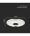 95W Smart dekorative LED Deckenleuchte - 9900lm, Ø52cm, CCT, dimmbar, inkl. Fernbedienung