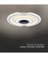 95W Smart dekorative LED Deckenleuchte - 9900lm, Ø52cm, CCT, dimmbar, inkl. Fernbedienung
