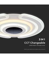 95W Smart dekorative LED Deckenleuchte - 9900lm, Ø52cm, CCT, dimmbar, inkl. Fernbedienung
