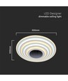125W Designer LED Deckenleuchte, 13100lm - Ø50cm, dimmbar, 3-in-1 CCT, inkl. Fernbedienung