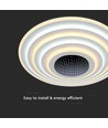 125W Designer LED Deckenleuchte, 13100lm - Ø50cm, dimmbar, 3-in-1 CCT, inkl. Fernbedienung