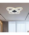 130W LED Designer Kronleuchter, dimmbar - 13600lm, 3-in-1 CCT, inkl. Fernbedienung, schwarz/weiß Design