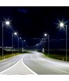 100W LED Straßenleuchte mit Samsung LED Chip - 115-135lm/W, IP65, 4000K, verstellbarer Adapter