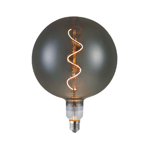 E27 4W dimmbar G200S Spiral Filament LED Leuchtmittel - Smoky Glas, 2700K, 120lm, 300° Abstrahlwinkel
