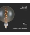 E27 4W dimmbar G200S Spiral Filament LED Leuchtmittel - Smoky Glas, 2700K, 120lm, 300° Abstrahlwinkel