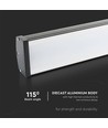 100W LED Linear Hallenstrahler - 87lm/W, IP65, 115 Grad, Deckenmontage