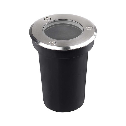 V-Tac GU10 Mini Einbaustrahler - Rund, Edelstahl, GU10 Fassung