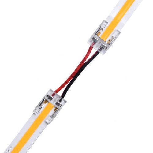 Flacher Verbinder mit Kabel für LED-Streifen - 10mm, COB, einfarbig, IP20, 5V-24V