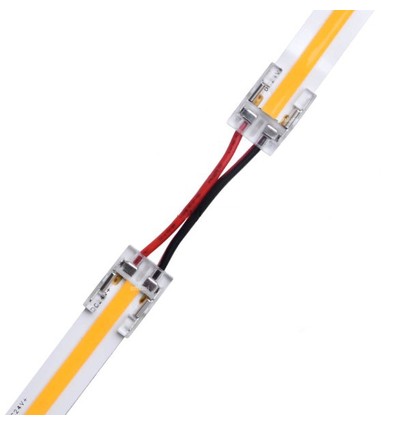 Flacher Verbinder mit Kabel für LED-Streifen - 10mm, COB, einfarbig, IP20, 5V-24V