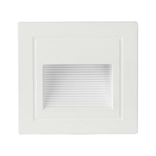 5W weißer LED Einbaustrahler für Treppen - IP65, 3000K, quadratisch, Aluminium