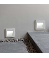 5W weißer LED Einbaustrahler für Treppen - IP65, 3000K, quadratisch, Aluminium