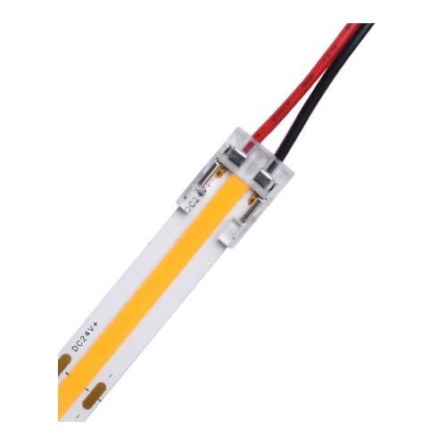 Flacher Startstecker für LED-Streifen - 10mm, COB, einfarbig, IP20, 5V-24V