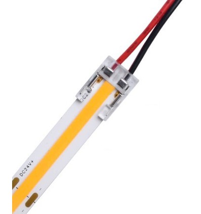 Flacher Startstecker für LED-Streifen - 10mm, COB, einfarbig, IP20, 5V-24V