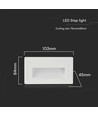 3W LED Treppenlicht - 180lm, 3000K, weiß, 5,8x10,3 cm, inkl. Leuchtmittel