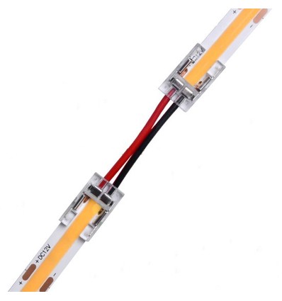 Flacher Verbinder mit Kabel für LED-Streifen - 8mm, COB, einfarbig, IP20, 5V-24V
