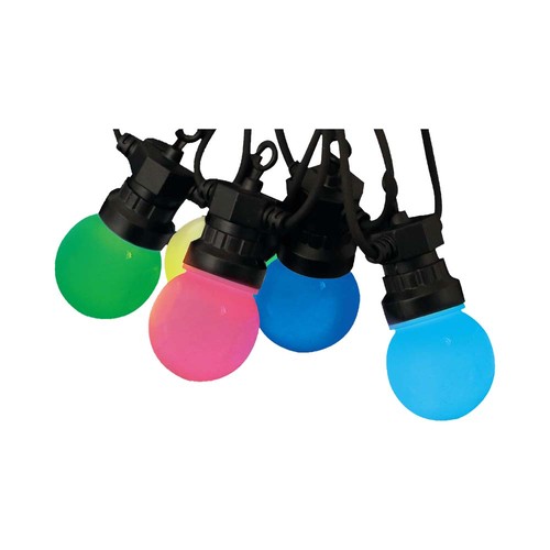 7m LED-Lichterkette mit 15 RGB-Glühbirnen - 0,5W/Glühbirne, steuerbar über die mitgelieferte Fernbedienung