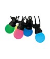 7m LED-Lichterkette mit 15 RGB-Glühbirnen - 0,5W/Glühbirne, steuerbar über die mitgelieferte Fernbedienung