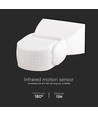 300W Bewegungsmelder - Infrarot 180° , Weiß, IP65