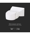 300W Mikrowellen-Bewegungsmelder - 180°, Weißes Gehäuse, IP65