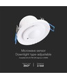 300W Mikrowellen Bewegungsmelder - 360°, weiß, IP20, Reichweite 1-8m, Lux und Zeit einstellbar