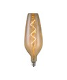 E27 4W LED Filament Spiralbirne - B125, 250lm, 2700K, Amber/Smoky Glas, 300° Abstrahlwinkel