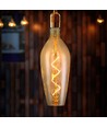 E27 4W LED Filament Spiralbirne - B125, 250lm, 2700K, Amber/Smoky Glas, 300° Abstrahlwinkel