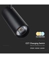 30W/40W Schienenstrahler, RA90, schwarz - CCT, 35 Grad, COB LED