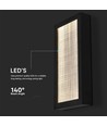 20W LED Außenwandleuchte - IP65, 2300lm, schwarz, warmweiß, 40cm hoch