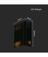 12W LED Wandleuchte mit Up/Down Licht - IP65, schwarz, 3000K, 1250lm, inkl. Leuchtmittel