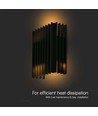 12W LED Wandleuchte mit Up/Down Licht - IP65, schwarz, 3000K, 1250lm, inkl. Leuchtmittel