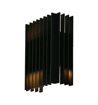 12W LED Wandleuchte mit Up/Down Licht - IP65, schwarz, 4000K, 1250lm, 340° Abstrahlwinkel