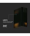 12W LED Wandleuchte mit Up/Down Licht - IP65, schwarz, 4000K, 1250lm, 340° Abstrahlwinkel