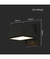 15W LED Wandleuchte mit Up/Down Licht - IP65 Außen, 130lm/W, schwarz, 16x16,5cm, inkl. Leuchtmittel