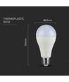 E27 17W LED-Lampe - A65, 4000K