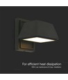 15W LED Außenwandleuchte - 16x16,5x16,4 mm, 4000K, schwarz, IP65