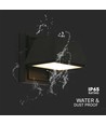 15W LED Außenwandleuchte - 16x16,5x16,4 mm, 4000K, schwarz, IP65