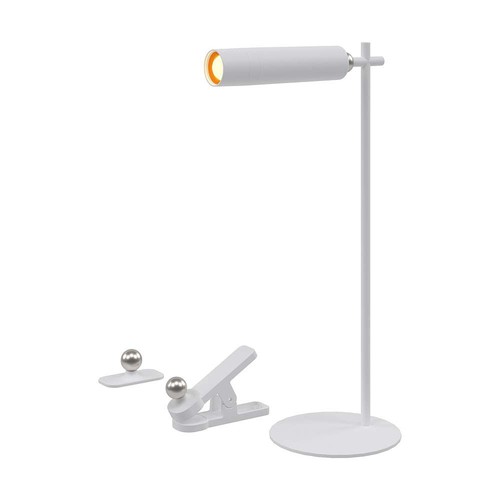 Wiederaufladbare 3-in-1 LED-Lampe - Magnetisch, weiß, dimmbar, inkl. Standfuß und 2 Stk. Montagehalterungen