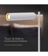 Wiederaufladbare 3-in-1 LED-Lampe - Magnetisch, weiß, dimmbar, inkl. Standfuß und 2 Stk. Montagehalterungen